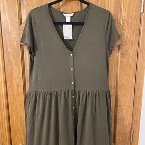 H&M button down dress